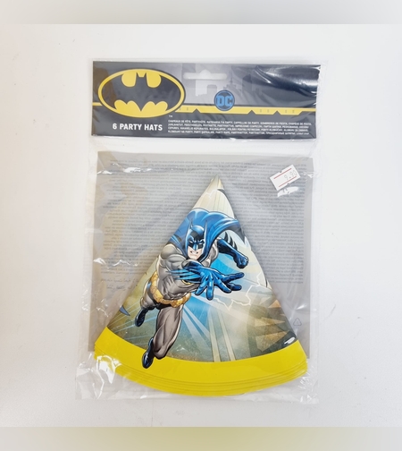 כובע מסיבה 6 יח - באטמן