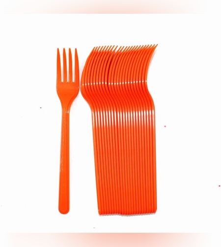 מזלג (25 יח') כתום - קרנבל