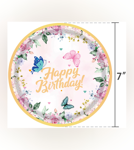 צלחות פרפרים 7״ (10 יח׳)