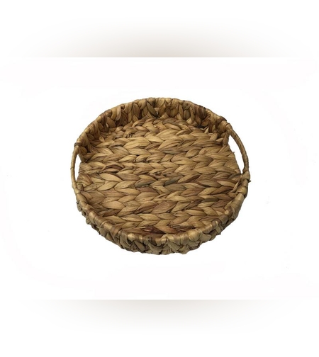 מגש עגול קלוע עלי בננה ק.31 ג.5 ס'מ