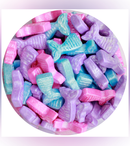 סוכריות קישוט בת הים סגול ורוד תכלת 65 ג'