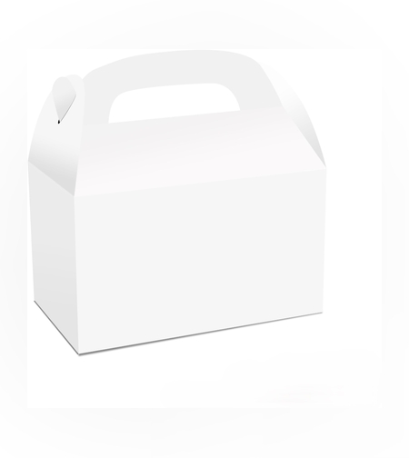 לאנצ' בוקס קרטון 16*9.5 - לבן (10 יח')