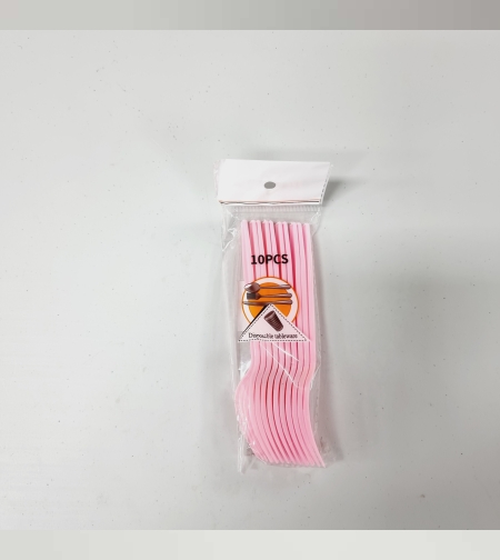 מזלג (10יח') ורוד