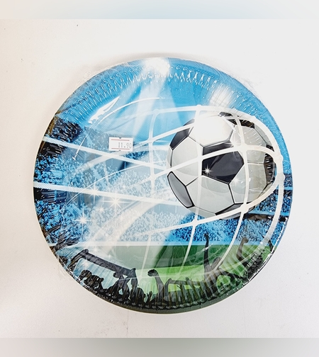 צלחות נייר 23סמ 8יח-אוהדי כדורגל