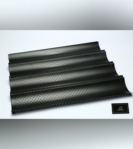 180D - תבנית באגט 4 פסים נון סטיק אורך 017מ רוחב 7 ס'מ