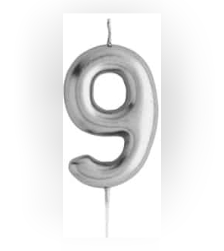 נר מספר כסף מבריק , ספרה 9