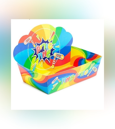 מגש קרטון מודבק+גב 23.5/15/7 ס