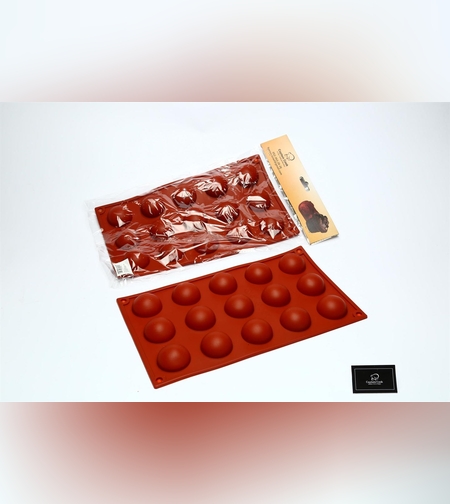 093c - תבנית סיליקון 15 שקעים קוטר 4 0״מ