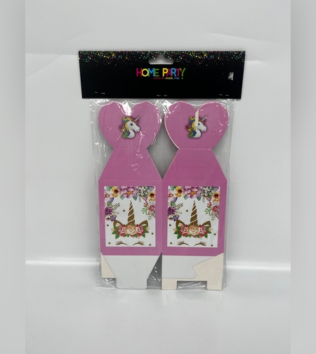 קופסאות הפתעה נייר (6 יח') - חד קרן