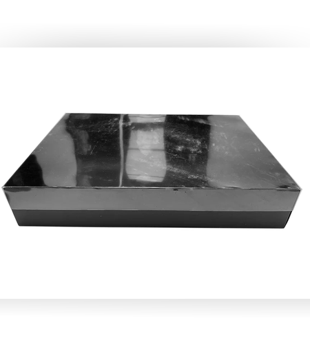 תחתית קרטון מכסה שקוף צבע שיש שחור 43-30-8