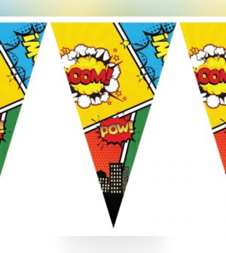 שרשרת דגלים סט גיבורי על 2.5 מטר