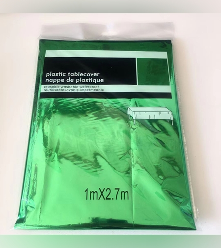 מפת שולחן מטאלית 100*270 ירוק