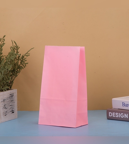 שקית נייר 8*13*24 - ורוד בהיר (10 יח')