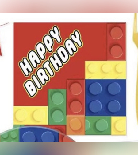 סט לגו - מפיות נייר 33*33 / 16 יח