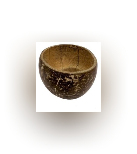 קערית מחצי אגוז קוקוס טבעי מבריק (פוליש)