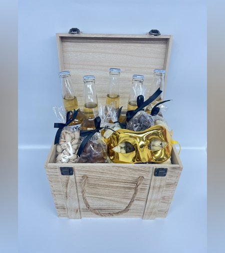 מארז בירות בתיבת עץ