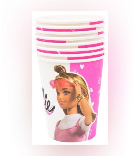 כוסות נייר 8 יח' - ברבי