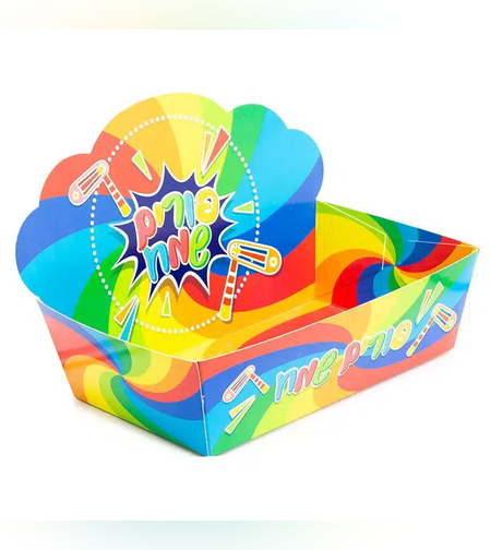 מגש קרטון מודבק+גב 30/18/8 ס