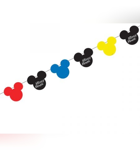 באנר שרשרת צורנית 2.5מ 12יח - מיקי מאוס