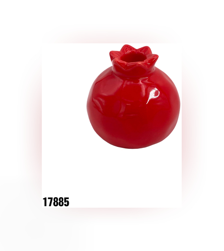 - מ - פמוט לנר בצורת רימון - אדום כ-8*8*8 ס