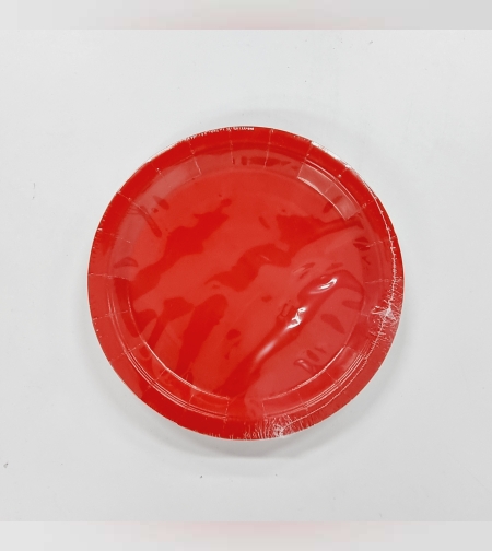 צלחת נייר 7' (10יח') אדום