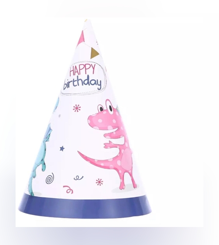 דינוזאורים בייבי - כובע קונוס / 8 יח