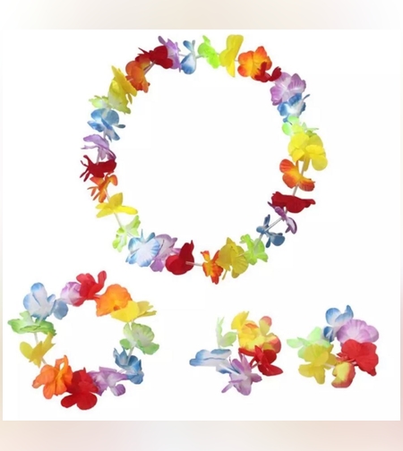 סט אביזרים - שרשרת הוואי+2 צמידים