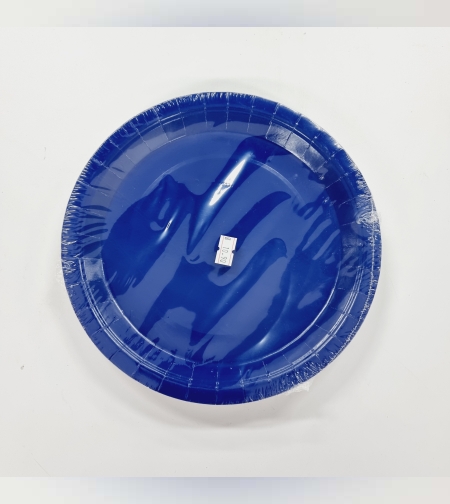 צלחת נייר 9' (10יח') כחול נייבי