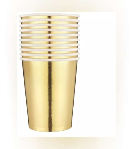 מבריקים זהב - כוסות 10 יח - OZ8