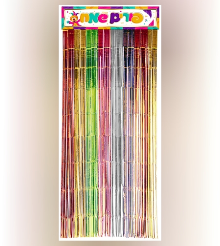 ‏וילון פרנזים פורים שמח - צבעוני כ-1*2 מטר