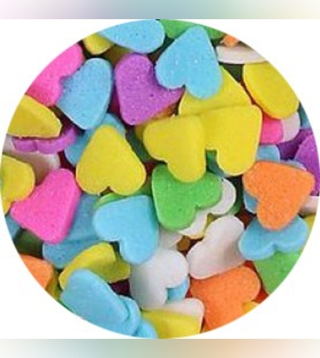 סוכריות קישוט לב צבעוני 65 גרם