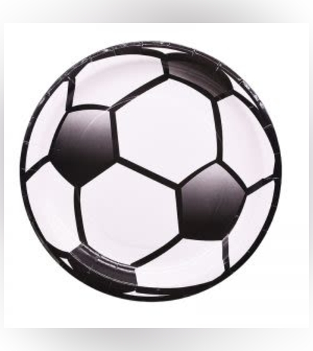 צלחות נייר ארוז 8 יח' סט כדורגל קטן