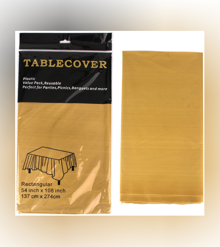 מפת שולחן ניילון 137*274 זהב