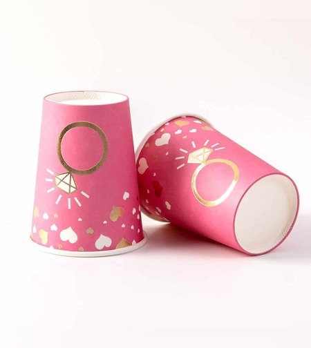 כוסות ארוז 10 יח' סט רווקות טבעת