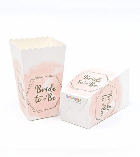 קופסאות פופקורן סט רווקות משושים 6 יח'