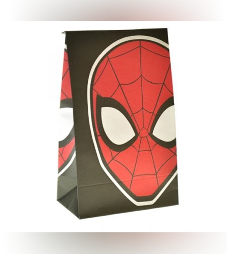 שקית נייר בסיס 6 יח- ספיידרמן