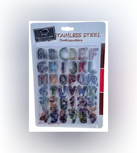 חותכי אותיות מנירוסטה באנגלית גובה אות כ 2-3 ס