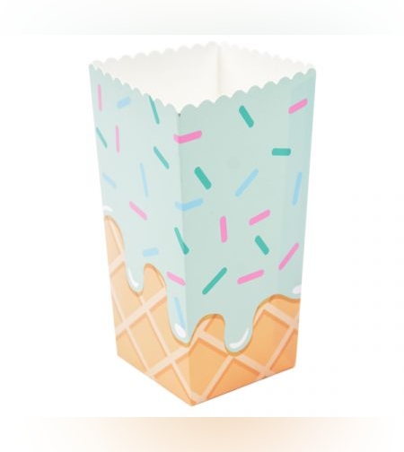 קופסאות פופקורן גלידה (6יח)