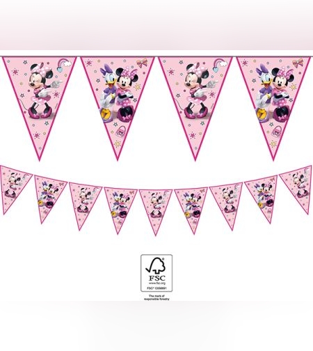 באנר שרשרת דגלים משולשים- מיני מאוס