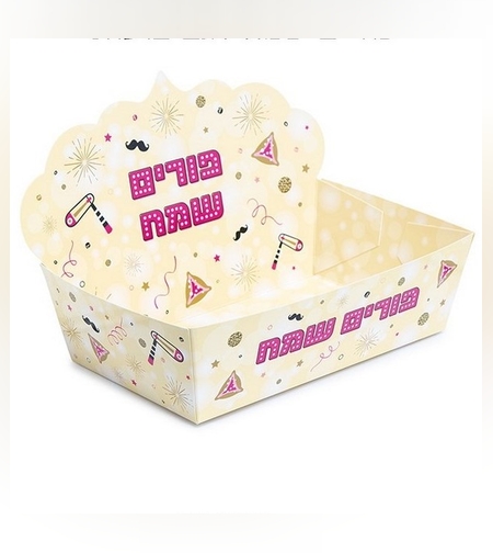 מגש קרטון מודבק+גב 23.5/15/7 ס