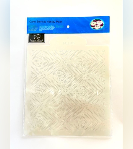 001ZB - שבלונה ליצירת טקסטורה על עוגה מניפות / שיבולים מידה- 26.8*24.9