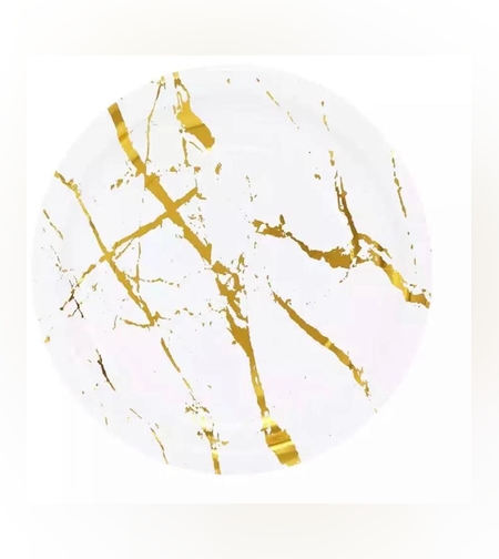 שייש זהב לבן - צלחת נייר 9