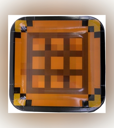 צלחות נייר 23 סמ מרובעות 8 יח- משחק מפוקסל