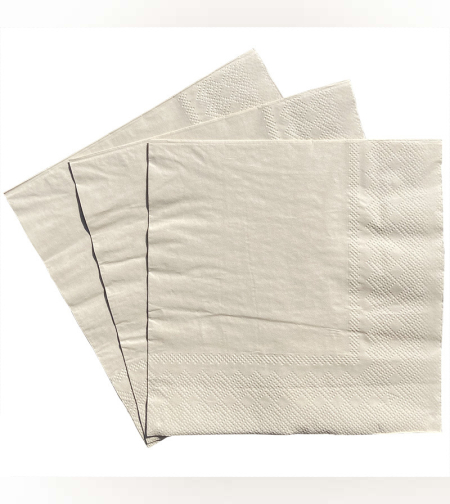 מפיות נייר חלקות צבע קרם - 20 יחידות