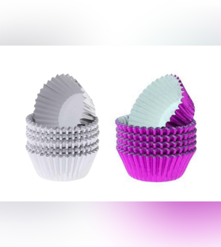 מנג'ט מטאלי צבע כסף/סגול מידה 4 - 50 יח' PVC