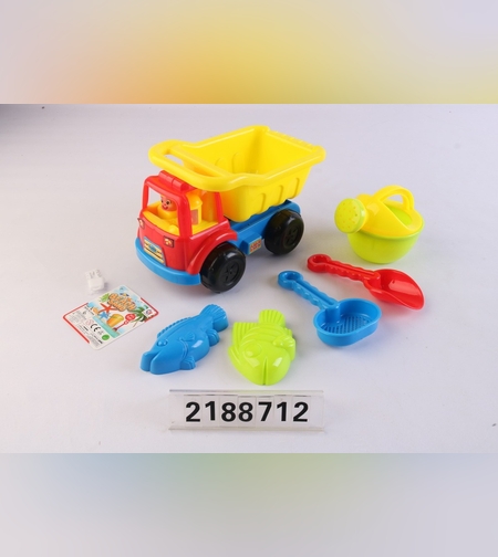 סט כלי חול במשאית 6 חלקים