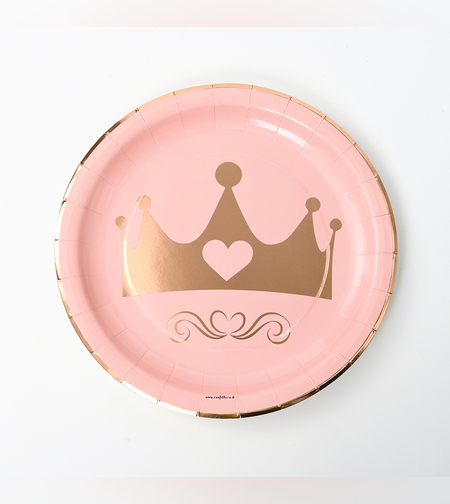 צלחות נייר 8 יח' סט נסיכה מבריק קטן