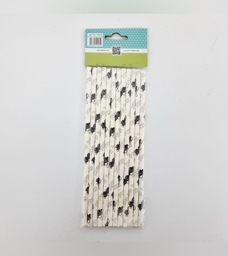 חב' 12 קשית נייר מודפס-שחור לבן תפילין