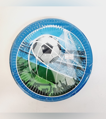 צלחות נייר 20סמ 8יח-אוהדי כדורגל