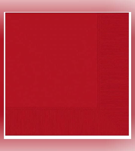 מפיות אדום 33*33 20 יח'